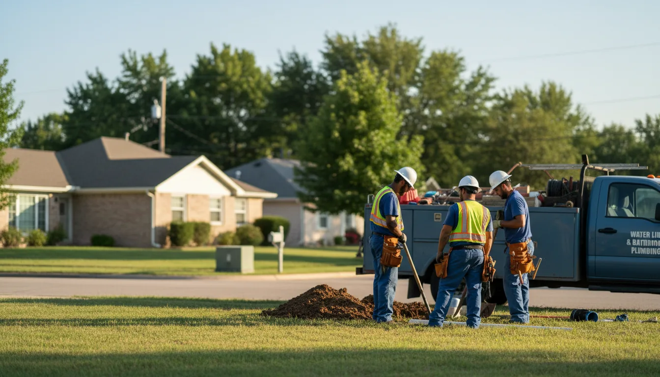Residential water line and bathroom plumbing service in White Cloud, KS